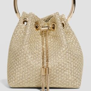 Brand NEW Bon Bon Metallic Top-Handle Bucket Bag